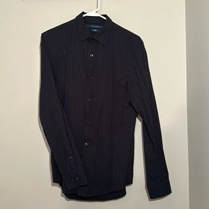 Black and blue dress shirt